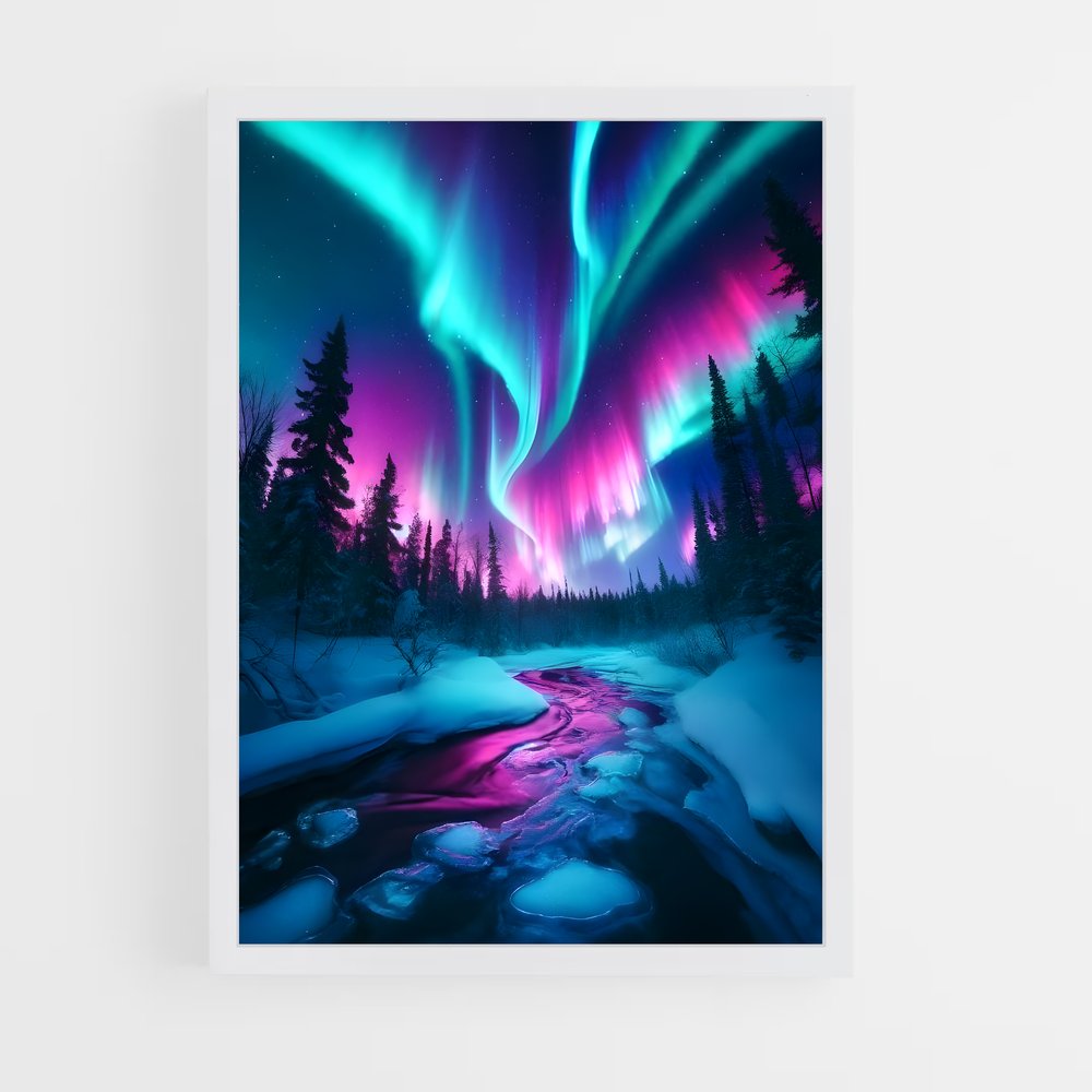 Poster Aurora boréale envoûtante – affiche Univers (vue 3)